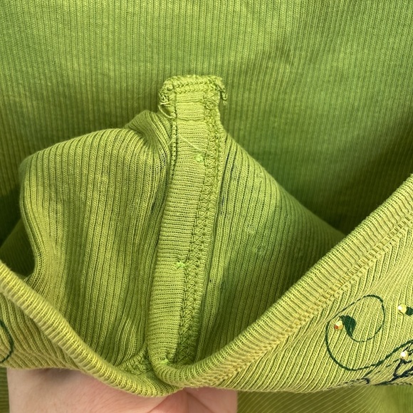 •APT. 9• embellished green henley-style tee // butterfly // sparkle studs - Picture 9 of 13